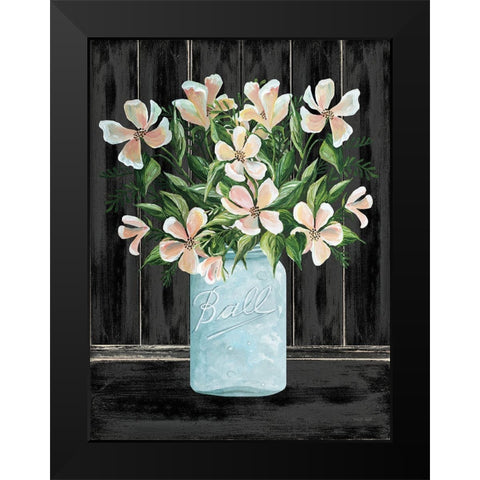 Farmhouse Flowers I Black Modern Wood Framed Art Print by Jacobs, Cindy