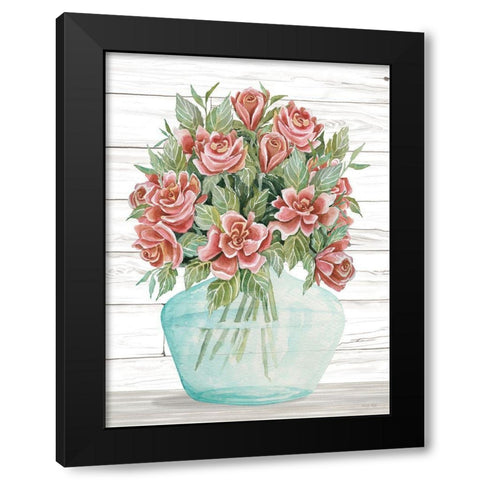 Farmhouse Flowers IV Black Modern Wood Framed Art Print with Double Matting by Jacobs, Cindy