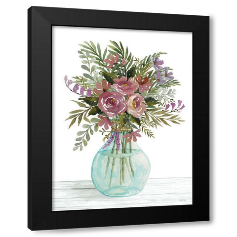 Purple Blush Bouquet I Black Modern Wood Framed Art Print with Double Matting by Jacobs, Cindy