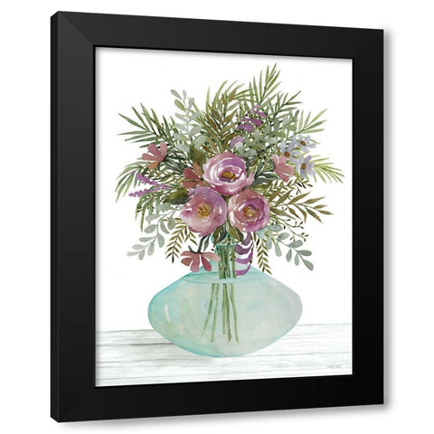 Purple Blush Bouquet II Black Modern Wood Framed Art Print by Jacobs, Cindy
