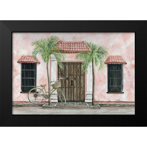 Palms and Bike Black Modern Wood Framed Art Print by Jacobs, Cindy
