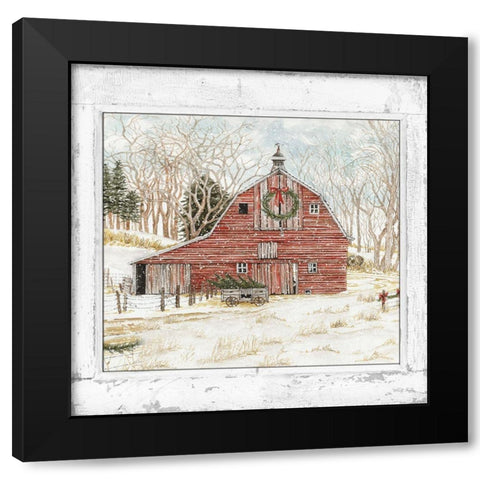 Winter Window II Black Modern Wood Framed Art Print by Jacobs, Cindy