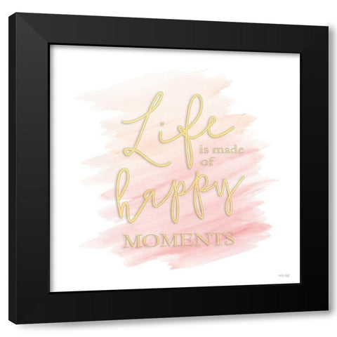 Happy Moments Black Modern Wood Framed Art Print with Double Matting by Jacobs, Cindy