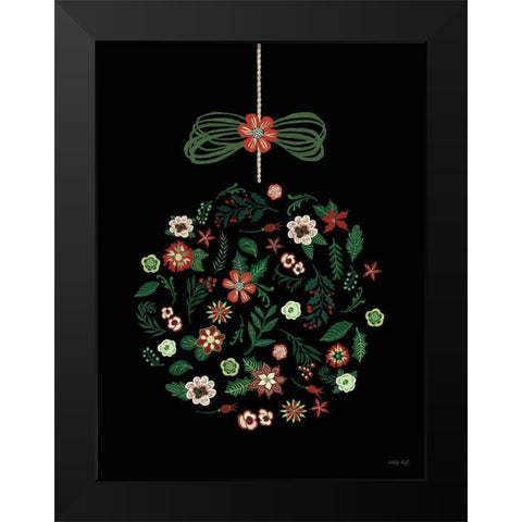 Christmas Ornament I Black Modern Wood Framed Art Print by Jacobs, Cindy