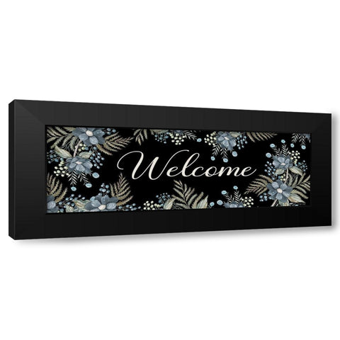 Welcome Black Modern Wood Framed Art Print by Jacobs, Cindy