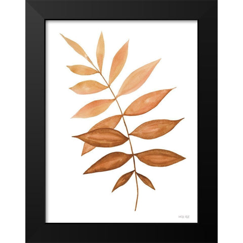 Fall Leaf Stem II Black Modern Wood Framed Art Print by Jacobs, Cindy