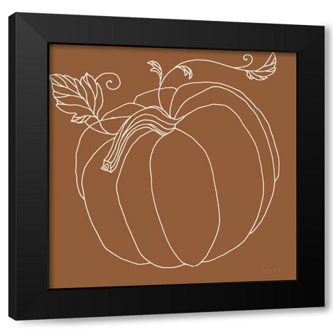 Simple Pumpkin I Black Modern Wood Framed Art Print by Jacobs, Cindy