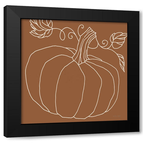 Simple Pumpkin II Black Modern Wood Framed Art Print by Jacobs, Cindy