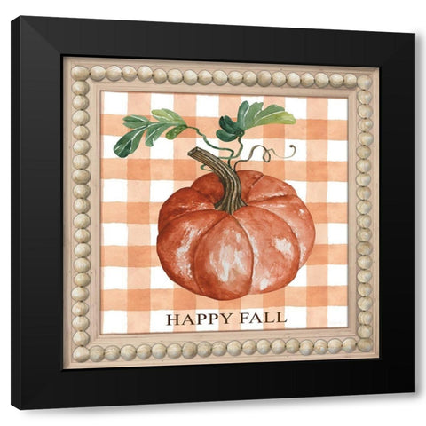 Happy Fall Black Modern Wood Framed Art Print by Jacobs, Cindy