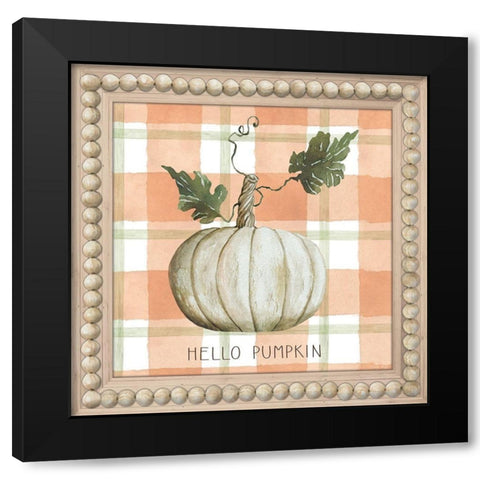 Hello Pumpkin Black Modern Wood Framed Art Print with Double Matting by Jacobs, Cindy