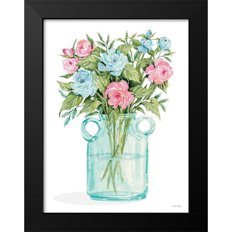 Pretty Posies II Black Modern Wood Framed Art Print by Jacobs, Cindy