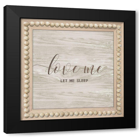 Love Me Black Modern Wood Framed Art Print by Jacobs, Cindy