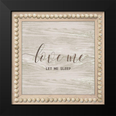 Love Me Black Modern Wood Framed Art Print by Jacobs, Cindy