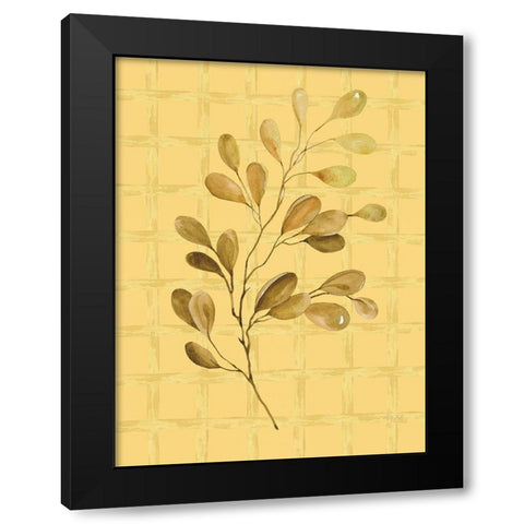 Golden Dogwood Black Modern Wood Framed Art Print with Double Matting by Jacobs, Cindy