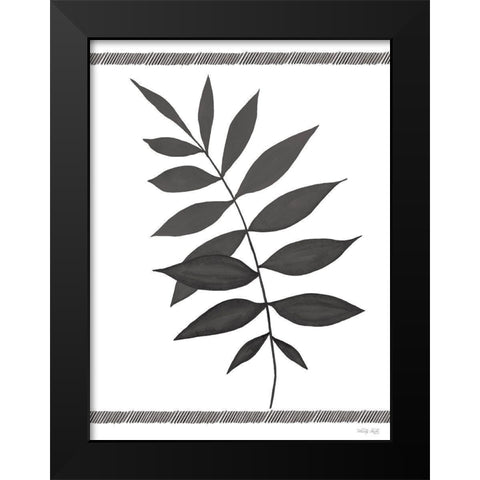 Leaf Collection II Black Modern Wood Framed Art Print by Jacobs, Cindy