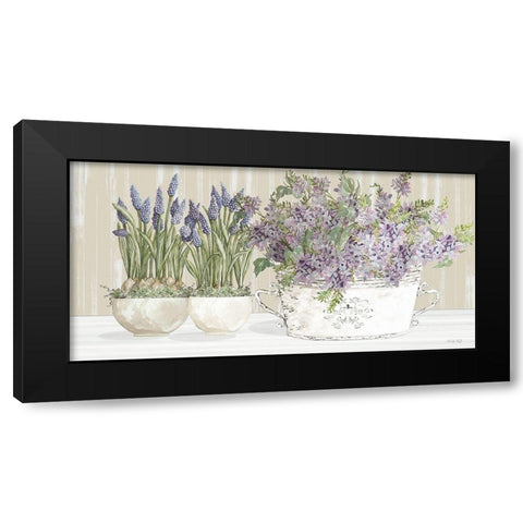 Life is Better with Flowers Black Modern Wood Framed Art Print with Double Matting by Jacobs, Cindy