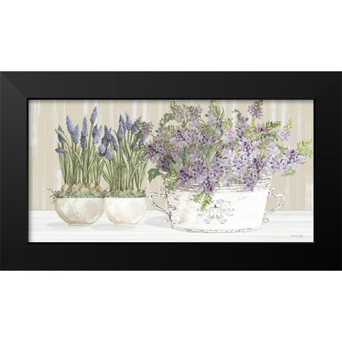 Life is Better with Flowers Black Modern Wood Framed Art Print by Jacobs, Cindy