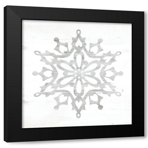 Snowflake Dreams I    Black Modern Wood Framed Art Print with Double Matting by Jacobs, Cindy