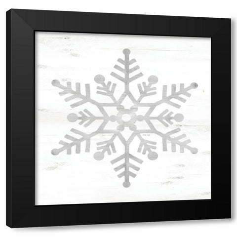 Snowflake Dreams IV     Black Modern Wood Framed Art Print with Double Matting by Jacobs, Cindy