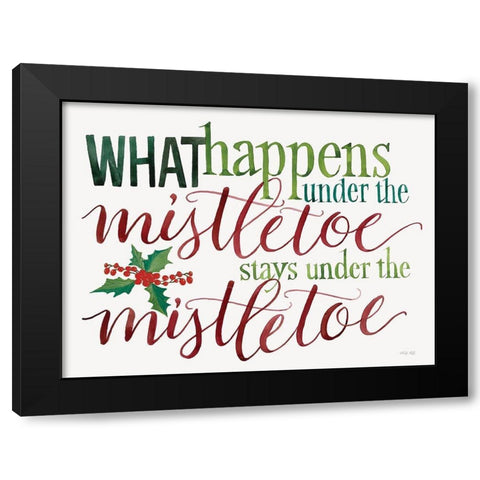 Under the Mistletoe  Black Modern Wood Framed Art Print by Jacobs, Cindy