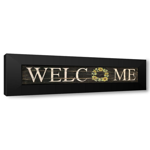 Welcome 1 Black Modern Wood Framed Art Print with Double Matting by Jacobs, Cindy