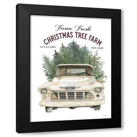 Christmas Tree Farm Black Modern Wood Framed Art Print by Jacobs, Cindy