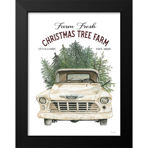 Christmas Tree Farm Black Modern Wood Framed Art Print by Jacobs, Cindy
