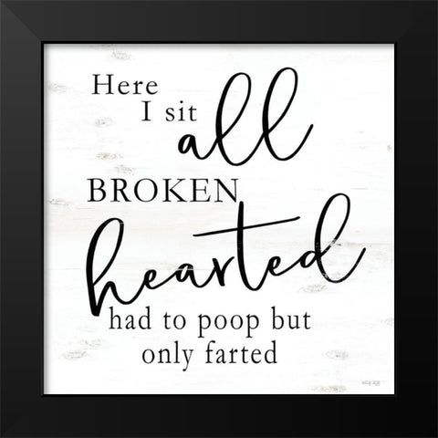 Here I Sit Black Modern Wood Framed Art Print by Jacobs, Cindy