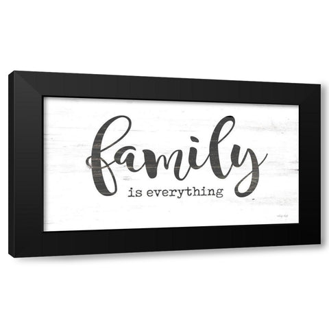 Family is Everything Black Modern Wood Framed Art Print by Jacobs, Cindy