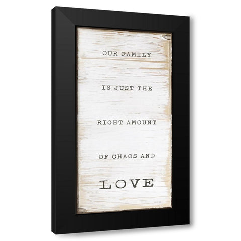Chaos and Love Black Modern Wood Framed Art Print by Jacobs, Cindy