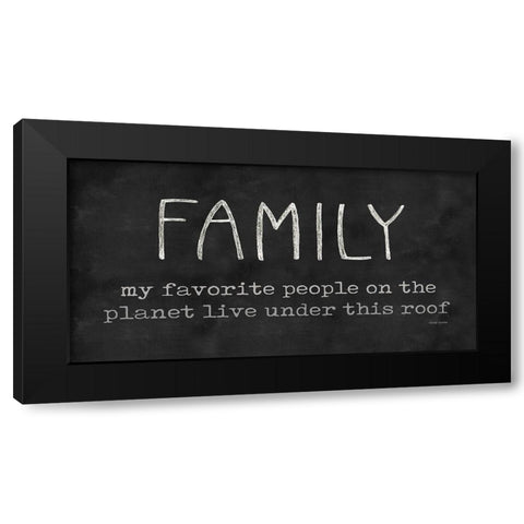 Family - My Favorite People Black Modern Wood Framed Art Print with Double Matting by Jacobs, Cindy