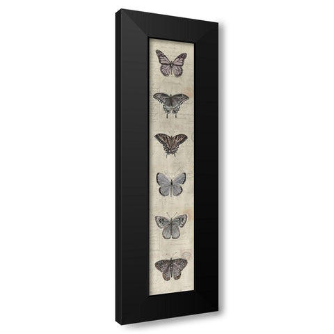 Row of Butterflies II Black Modern Wood Framed Art Print by Jacobs, Cindy