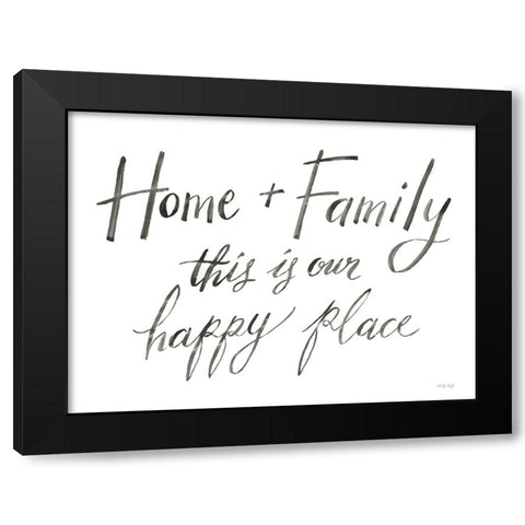 Home + Family I Black Modern Wood Framed Art Print by Jacobs, Cindy