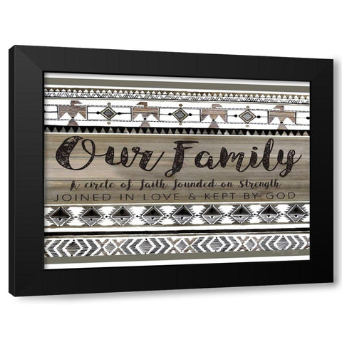 Our Family Black Modern Wood Framed Art Print by Jacobs, Cindy