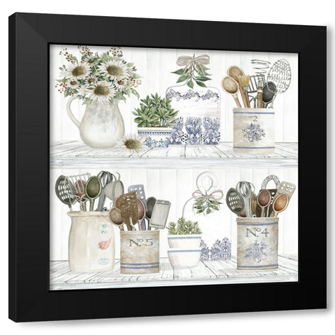 Kitchen Cupboard Black Modern Wood Framed Art Print by Jacobs, Cindy