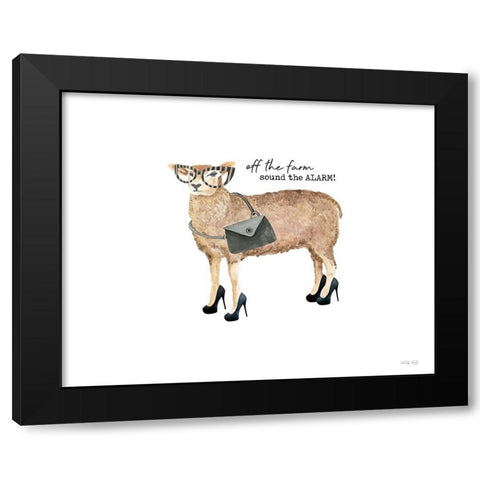Off the Farm, Sound the Alarm! Black Modern Wood Framed Art Print with Double Matting by Jacobs, Cindy