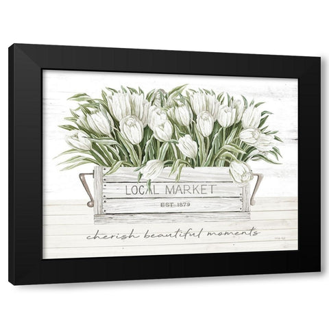 Cherish Beautiful Moments Black Modern Wood Framed Art Print with Double Matting by Jacobs, Cindy