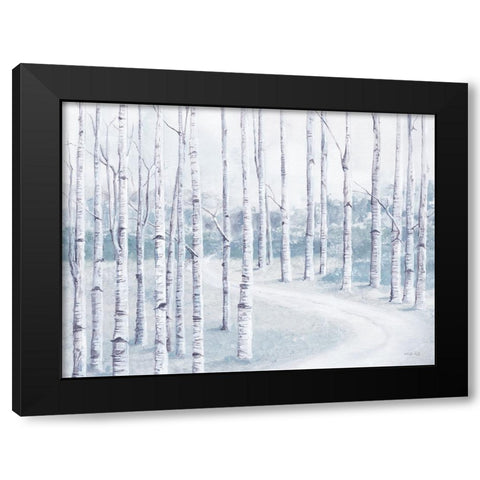 Peaceful Stroll Black Modern Wood Framed Art Print with Double Matting by Jacobs, Cindy
