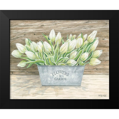 Flowers and Garden Tulips Black Modern Wood Framed Art Print by Jacobs, Cindy