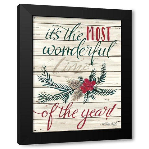 The Most Wonderful Time Black Modern Wood Framed Art Print with Double Matting by Jacobs, Cindy