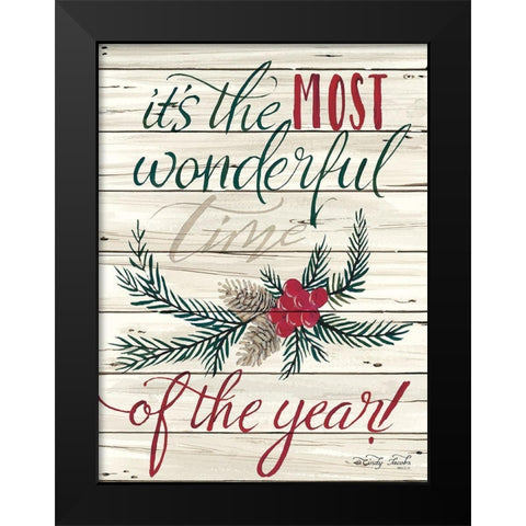 The Most Wonderful Time Black Modern Wood Framed Art Print by Jacobs, Cindy