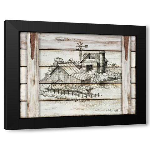 Down on the Farm Black Modern Wood Framed Art Print by Jacobs, Cindy