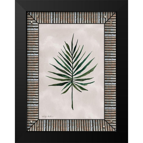 Palm Leaf  Black Modern Wood Framed Art Print by Jacobs, Cindy