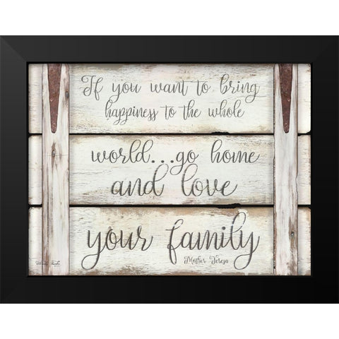 Love Your Family Black Modern Wood Framed Art Print by Jacobs, Cindy