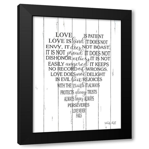 Love is Patient     Black Modern Wood Framed Art Print with Double Matting by Jacobs, Cindy