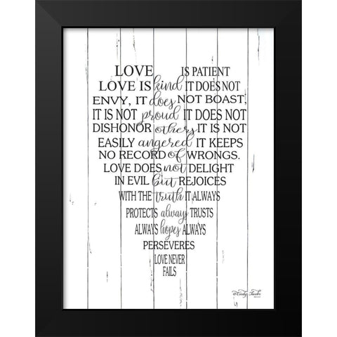 Love is Patient     Black Modern Wood Framed Art Print by Jacobs, Cindy