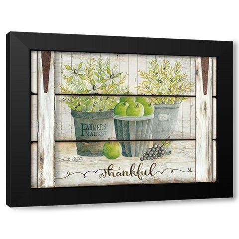 Eucalyptus - Thankful Black Modern Wood Framed Art Print by Jacobs, Cindy