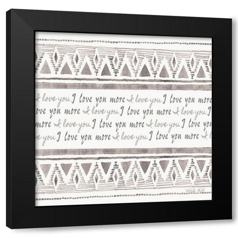 I Love You More Black Modern Wood Framed Art Print with Double Matting by Jacobs, Cindy