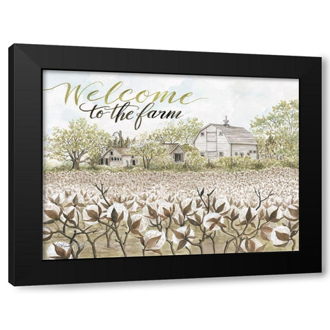 Welcome to the Farm Black Modern Wood Framed Art Print with Double Matting by Jacobs, Cindy