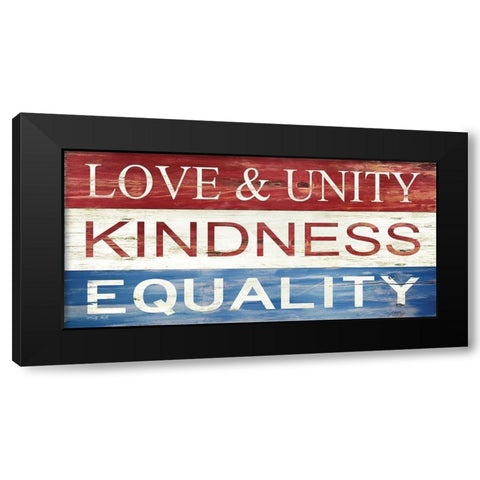 Love and Unity Black Modern Wood Framed Art Print by Jacobs, Cindy